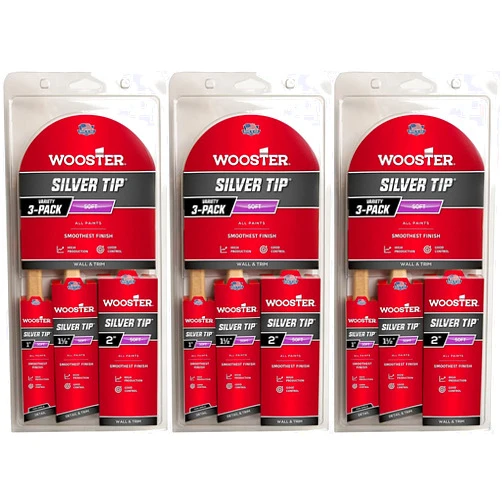 Wooster Brush 3 Set 5229 Silver Tip Variety 3 Pack