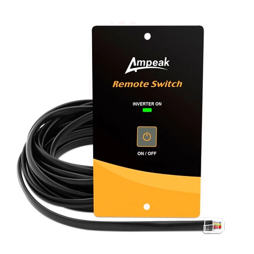 Ampeak AC Power Inverter Remote On/Off Switch with 20 Ft Cable Push Button Switch LED for Ampeak 1000W/1200W/1500W/2000W/3000W Power Inverter