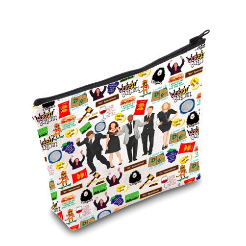 WZMPA Liz & Jack & Tracy Cosmetic Bag Jenna & Kenneth Fans Gift The Girlie Show Travel Makeup Bag Liz TV Show Merchandise (Queen Jordan)