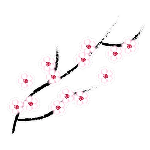 EB Store Cherry Blossom Vinyl Waterproof Sticker Decal Car Laptop Wall Window Bumper Sticker 5', (EBSTORE-STICKERS-2539)