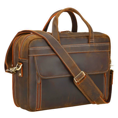Masa Kawa Leather Briefcase for Men 17