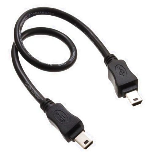CABLESONLINE.COM ATLANTIC COMPUTERTECH 1ft CablesOnline USB 2.0 Mini-B 5-Pin to Mini-B 5-Pin Male/Male Cable, USB2-5501
