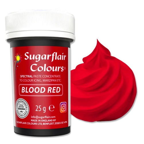 Sugarflair Colours Sugarflair Paste Colours Red-25g, Blood Red, Small