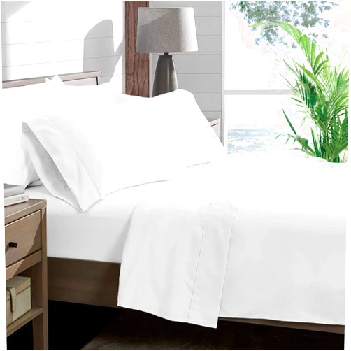 Sophia Cotton Club Hotel Luxury Super Soft 550-TC Egyptian Cotton - Sheet Set for RV King Size (72x80) Mattress Fits 24-26 inches Fully Elastic Deep Pocket (Solid, White)
