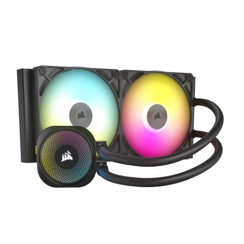 CORSAIR iCUE Link Titan 280 RX RGB Liquid CPU Cooler – 280mm AIO – Low-Noise – FlowDrive Cooling Engine – Intel LGA 1851/1700, AMD AM5/AM4 – 2X RX140 RGB Fans – iCUE Link System Hub Included – Black