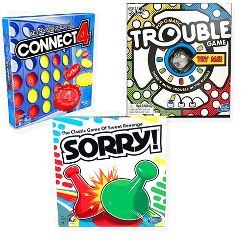 Brishan Classic Connect 4, Classic Sorry!, & Classic Trouble [Exclusively Bundled