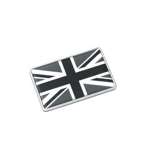 PTDecals 1 PCS The Union Jack Car Sticker Black White England Flag 3D Emblem UK GB Flag Badge Graphic Decals for Racing Car Motorcycle Bike Home 7.7x5CM