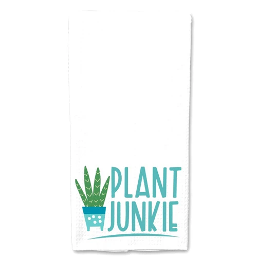 DashaAlexander Plant Junkie Microfiber Towel Home Decor for Plant Lover Succulent Cactus House Plants