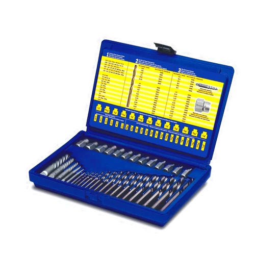 IRWIN Tools Hanson Screw Extractor and Drill Bit Set, 35 Piece, 11135ZR