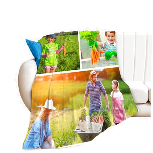 Artfuy Custom Blanket Personalized Throw Blankets with Photos and Text Customized Flannel Fleece Blankets for Baby Adult Friends Birthday Christmas Valentines Day Gift