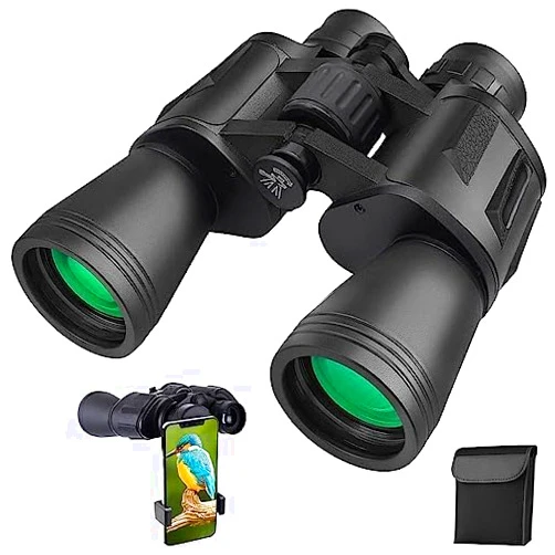 FoliumpX 20x50 Binoculars for Adults, Binoculars HD High Powered Professional Binoculars for Bird Watching Travel Stargazing Concerts Outdoor Sports-BAK4 Prism FMC Lens,Waterproof, Fogproof with Phone Adapter