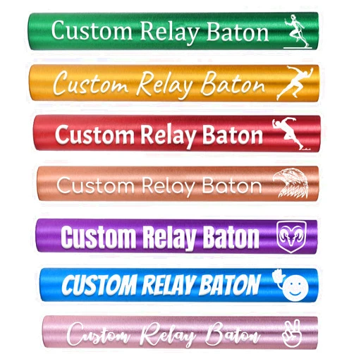 FCQIANKM Custom Track Field Relay Batons Personalized Aluminum Relay Baton for Race Equipments for Running Race Team Suitable for Outdoor Sports Practice Athlete School Teaching