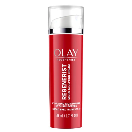 Olay Face Moisturizer by Olay Regenerist Microsculpting Cream With SPF 30 Sunscreen and Vitamin E for Advanced Anti-Aging, 50ml