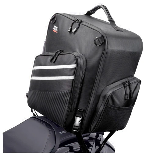 KEMIMOTO Motorcycle Sissy Bar Bag 40L Large Capacity Motorcycle Luggage Rack Tail Bag with Waterproof Zipper Dual Sport Backpack Adventure for Trip Camping Outdoor