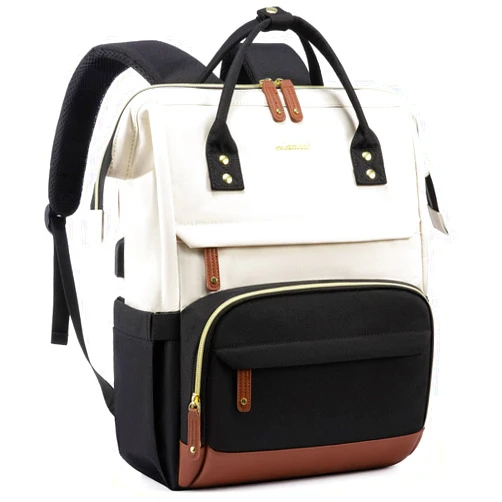 LOVEVOOK Laptop Backpack for Women, 15.6 Inch Work Business Backpacks Purse with USB Port, Large Capacity Nurse Bag College Bookbag for School, Waterproof Casual Daypack for Travel