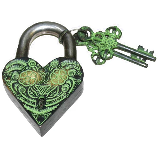 THE STREETS CRAFTS EXPORTS Brass Padlock Lock with Keys - Working Functional Brass Made Padlock Durable Solid Brass Body and Steel Shackle, Ideal for Locks, Bicycles, Toolboxes.