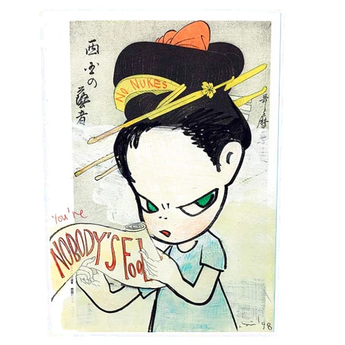 KKLDNHH Yoshitomo Nara Posters《Nobody's Fool》Wall Art Yoshitomo Nara Canvas Painting Cartoon Prints for Children's Room Decor Picture 30x40cm No Frame