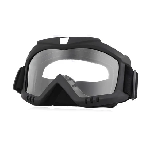 MUQIDA Dirt Bike Goggles, Dustproof Windproof Helmet Ski Goggles with Fog Lens, Wide Vision UV Protection Safety Glasses (Transparent)