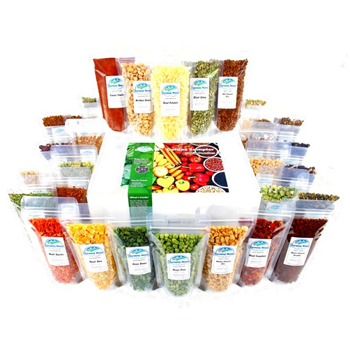 Harmony House Deluxe Sampler - 32 Count Variety Pack, Resealable Zip Pouches, For Cooking, Camping, Emergency Supply and More