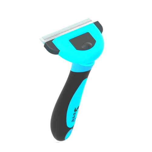 Petgle Cat Brush &Cat Comb for Shedding,Pet Deshedding Brush for Cat and Small Dog Reduces Loose Undercoat by 95% Cat Grooming Brush and Deshedding Tools for Long Hair and Short Hair 2.5inch Blue