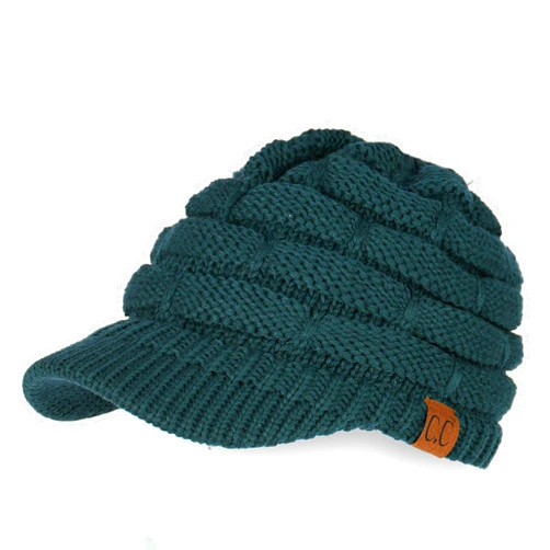 C.C Hatsandscarf Exclusives Women's Ribbed Knit Hat with Brim (YJ-131)(YJ-2023)