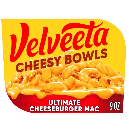 Velveeta Cheesy Bowls Ultimate Cheeseburger Mac with Savory Cheese Sauce Microwavable Meal (9 oz Tray)