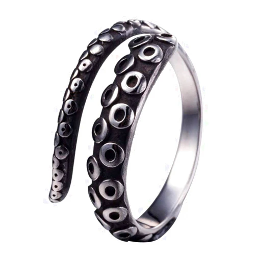 HIIXHC Snake Rings Fashion Animal Rings for Women Snake Ring Vintage Jewelry Rings for Men Adjustable Size