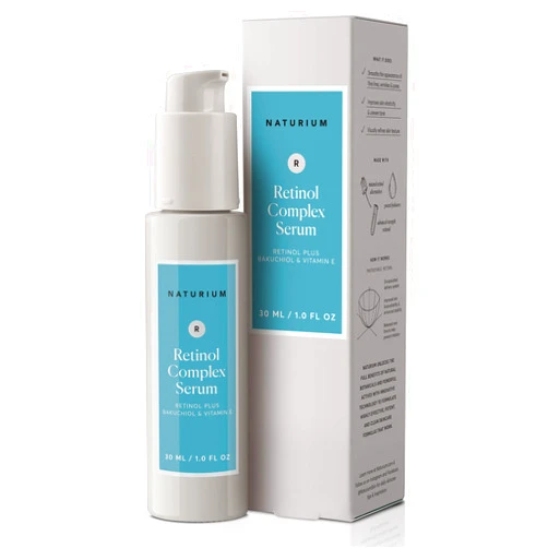 Naturium Retinol Complex Serum, Encapsulated Retinols & Bakuchiol, Refining & Smoothing Facial Serum, 1 oz