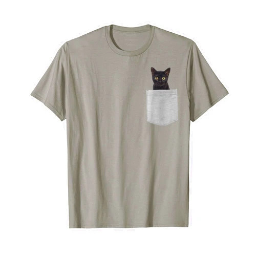 Cat in Your Pocket Animal in Your Pocket Black Cat T-Shirt
