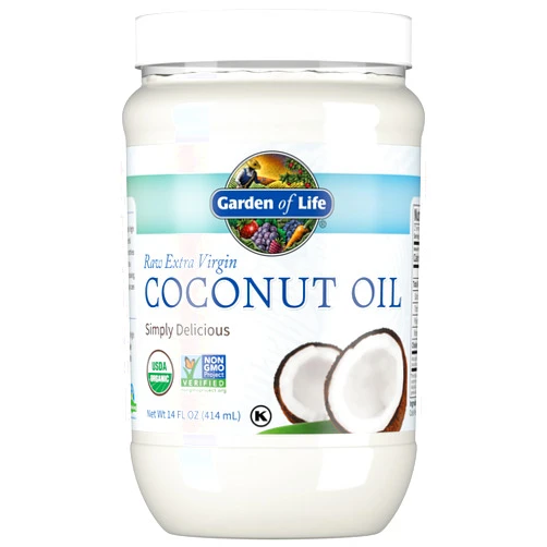 Garden of Life Organic Extra Virgin Coconut Oil - Unrefined Cold Pressed Plant Based Oil for Hair, Skin & Cooking, 14 Fl Oz