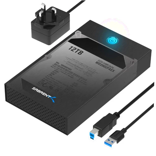 SABRENT USB 3.0 Tool Free Enclosure for 2.5” and 3.5” Internal SATA Hard Drives (EC-KSL3)