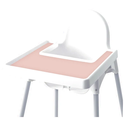 Mintlyfe High Chair Placemat for IKEA Antilop Baby High Chair, Silicone Placemats, High Chair Tray Finger Foods Placemat for Boys and Girls, Babies, Toddlers (Blush)