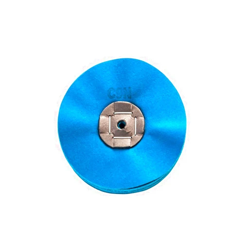 BUZZUFY Merard Polishing Wheel for pre-polishing N° C9N, Blue Cotton, Ø 120 mm, 48 Folds Polish Tool