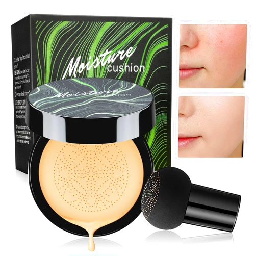 Ursoulney Air Cushion CC Cream Mushroom Head Foundation - Moisturizing BB Cream Makeup Long Lasting Matte Conceale, Oil Control Waterproof Makeup Base Primer (Buff Beige, 1 PCS)