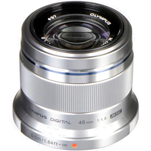 OM SYSTEM OLYMPUS M.Zuiko Digital 45mm F1.8 Silver For Micro Four Thirds System Camera, Compact Design Beautiful, Bokeh Bright