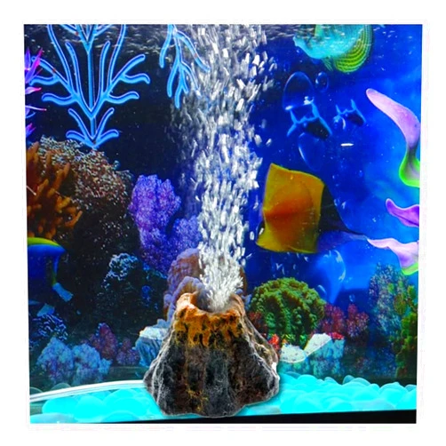 AKVLPGQK Creative Resin Air Bubble Stone Aquarium Volcano Shape Oxygen Pump Fish Tank Landscape Ornament Decor Suitable for Fish Tank Landscape