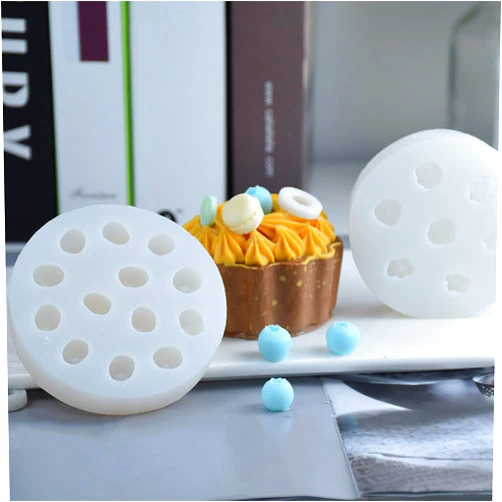 Generic Mini Marshmallow Silicone Mold Flexible Mold with 16 cavities for Wax Melt, Soap, Resin(2), 5“, White