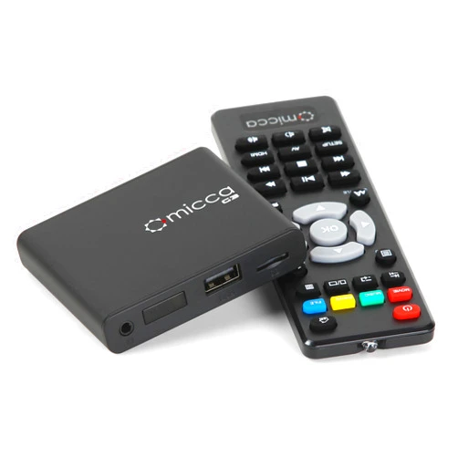 Micca G3 2K Quad-HD Digital Media Player for USB Drives and MicroSD Cards, Digital Signage, H.265/HEVC H.264/AVC MP4 MKV Videos MP3 Music JPG Photos, 4K HDMI, Analog AV, Auto Play and Resume
