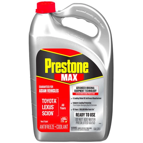 Prestone MAX Asian Red 50/50 Antifreeze Automotive Coolant, Pack of One