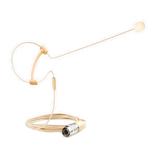 Sujeetec Headset Microphone Headworn Single Earset Over Ear Hanging Condenser Mic for Audio-Technica Wireless System Bodypack Transmitter, Ideal for Singing, Churches, Stage Performance– Beige