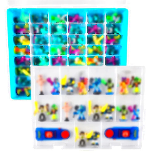 FULLCASE Case Compatible with Akedo Ultimate Arcade Warriors Figures Packs, Mini Battling Action Character Collector Storage Organizer Fits for Battle Arena/for Legendary Attack Toy Figure (Box Only) Blue