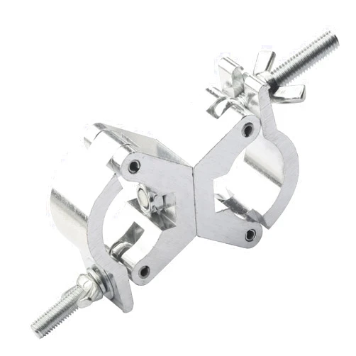 MAD OWL Lighting Truss Swivel Coupler Clamps for Lights, Lighting O Clamp Dj Light Pole Clamp Quick Release Dual Head Truss Clamp, 30mm-35mm Dual Swivel Tube Clamp Two Wrap Around Pipe Clamp Mounting Bracket