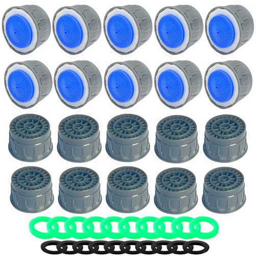 MOILINJAEY Faucet Aerator, 2.2GPM Flow Limiter Insert, Faucet Aerator Replacement Part, Used for Bathroom or Kitchen Sink Faucet Filter, Suitable for Internal and External Thread Faucet Aerators (20 PCS)