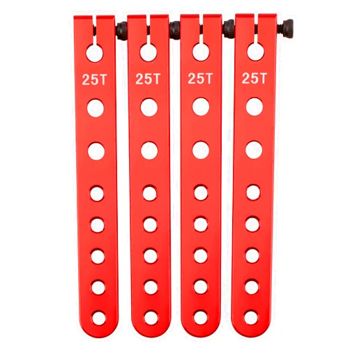 DJX 4PCS Aluminum 25T Servo Arm Horns for All 1:10 2WD/4WD ECX331007 RC Car (Red)