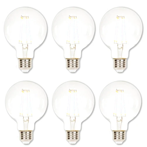Westinghouse Lighting 4317200 5.5 Watt (40 Watt Equivalent) G25 Dimmable Clear Filament LED Light Bulb, Medium Base