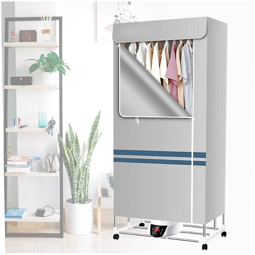 SAZDFY Mfccrazy Electric Clothes Dryer, Efficient Indoor Wet Laundry Warm Air Heated Drying Rack Wardrobe, Portable 2/3-Tier Electric Clothes Drying Rack Foldable 2300w Energy Saving (Anion) 1.5/1.7m