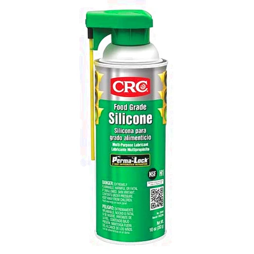 CRC Food Grade Silicone 03040, Net Weight: 10 oz, Multi-Purpose Silicone Lubricant for High Temperature Applications, Pack of 2