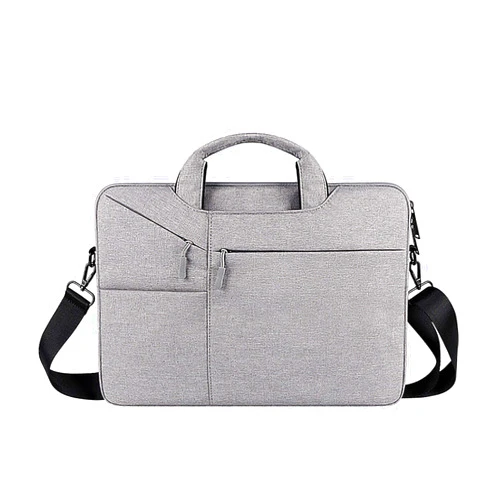 Cicilin Laptop Briefcase Messenger & Shoulder Bags for Men Women, Handbag Fit for 14 Inch Laptop, Waterproof, Lightweight Notebook Bag, for Student/Business/Commute/Travel (Grey)