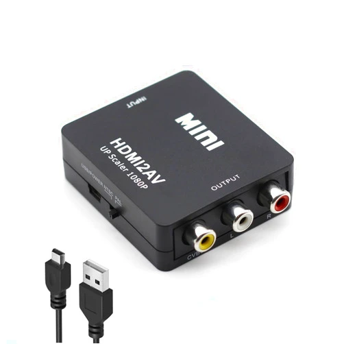 Sorthol HDMI to RCA Converter, 1080p HDMI to AV Converter Mini HDMI to 3RCA CVBs Composite Video Audio Adapter for TV/PS3/VHS/VCR/DVD/PC/Blu-Ray DVD