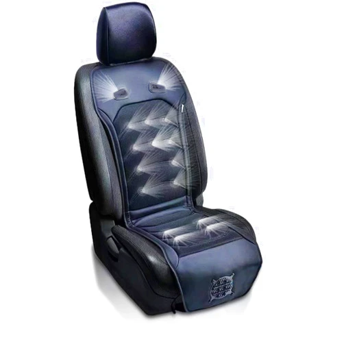 ZONETECH Cooling Car Seat Cushion - Black 12V Automotive Comfortable Massager Cooler Pad-Air Conditioned Air Circulation for Hot Weather